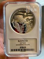 Kongo 2009 zilver Afrika slab ngc Pcgs ecc pr69, Postzegels en Munten, Munten | Afrika, Ophalen of Verzenden, Overige landen, Losse munt