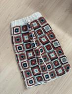 Gehaakte of gebreide kokerrok - “granny square crochet”, Kleding | Dames, Rokken, Boutiek, Wit, Ophalen of Verzenden, Zo goed als nieuw