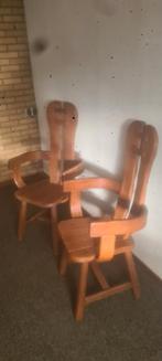 Bijzondere houten stoelen set van twee, Gebruikt, Twee, Bruin, Ophalen of Verzenden