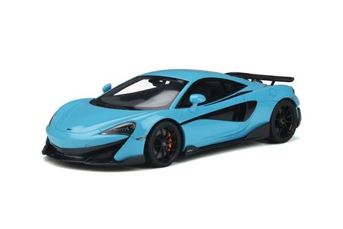 McLaren 600LT Long Tail Curacao Blauw 2018 GT Spirit GT310, Hobby en Vrije tijd, Modelauto's | 1:18, Nieuw, Auto, Overige merken