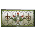 2 x tiffany glaspaneel raamhanger nieuwstaat, Antiek en Kunst, Ophalen