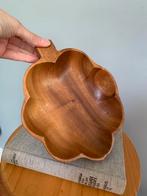Vintage houten teak kom schaal jaren 70, Ophalen of Verzenden