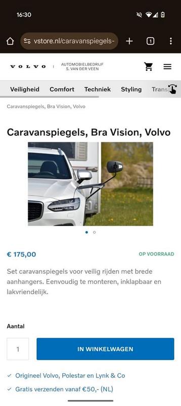 Bra vision Volvo spiegels  beschikbaar voor biedingen