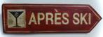 Handgeschilderd Après Ski bord / wintersport / Kerst / decor, Ophalen of Verzenden, Nieuw