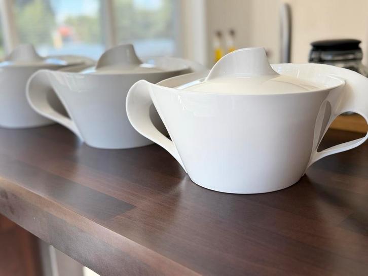 Villeroy en Boch New Wave schalen met deksel - set van 2, Huis en Inrichting, Keuken | Servies, Zo goed als nieuw, Overige typen