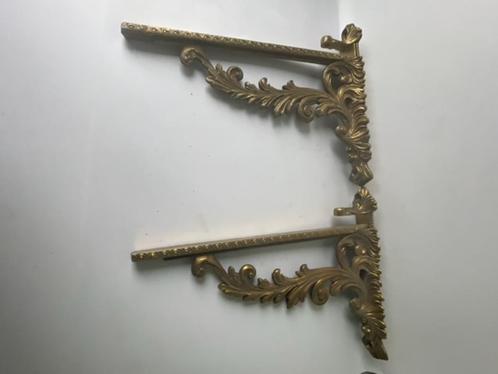 2 x Art Deco plankbeugels messing. Beugels voor plank Italie, Antiek en Kunst, Antiek | Koper en Brons, Ophalen of Verzenden