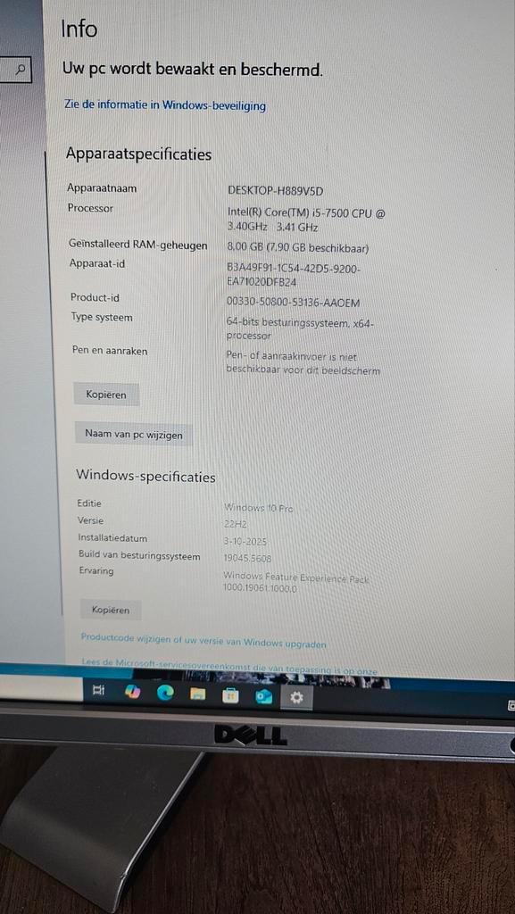 HP Desktop PC - i5, 8GB RAM, 240GB SSD, Computers en Software, Desktop Pc's, Gebruikt, 3 tot 4 Ghz, SSD, 8 GB, Met monitor, Ophalen of Verzenden