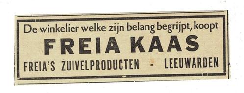 FREIA KAAS LEEUWARDEN  1934, Verzamelen, Merken en Reclamevoorwerpen, Zo goed als nieuw, Overige typen, Verzenden