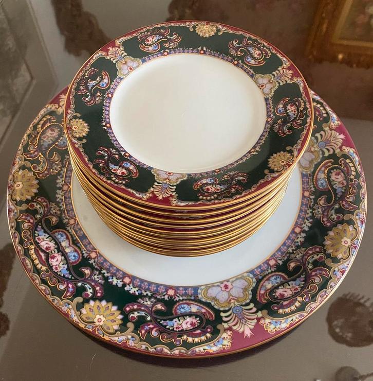 Laklain Royal Paisley Muierfield Porselein Gebakstel Nieuw!, Huis en Inrichting, Keuken | Servies, Nieuw, Overige typen, Overige stijlen
