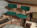 Set van 2 groene vintage stoelen, Huis en Inrichting, Stoelen, Ophalen of Verzenden