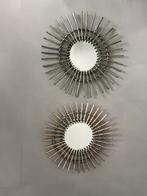 Rotan spiegel, 66cm en 55 cm., Huis en Inrichting, Ophalen, Rond, Nieuw, Minder dan 100 cm