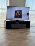 Moderne Zwarte TV-meubel, Ophalen, Minder dan 100 cm, 25 tot 50 cm, Glas
