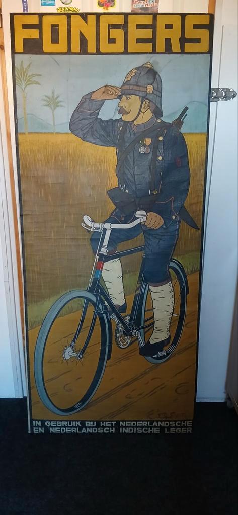 Zeldzaam echte Fongers reclame doek op linnen, orgineel., Antiek en Kunst, Kunst | Schilderijen | Klassiek, Ophalen