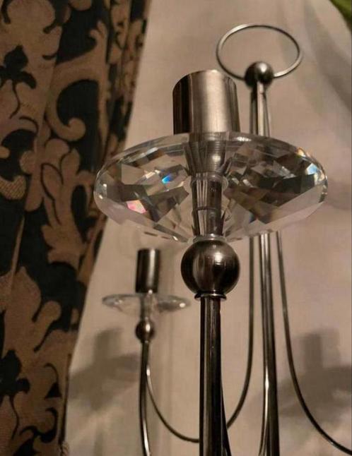 Eichholtz drie armige tafel lamp met diamanten schaaltjes, Huis en Inrichting, Lampen | Tafellampen, Zo goed als nieuw, Ophalen of Verzenden