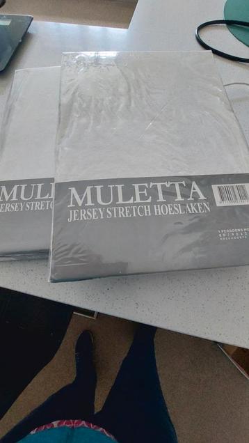 Muletta hoeslaken 2 stuks 80/90/200 1 persoons 100% katoen  beschikbaar voor biedingen