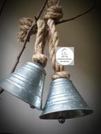 Zinkel bel - klok aan jute touw - krans, Huis en Inrichting, Ophalen of Verzenden, Nieuw