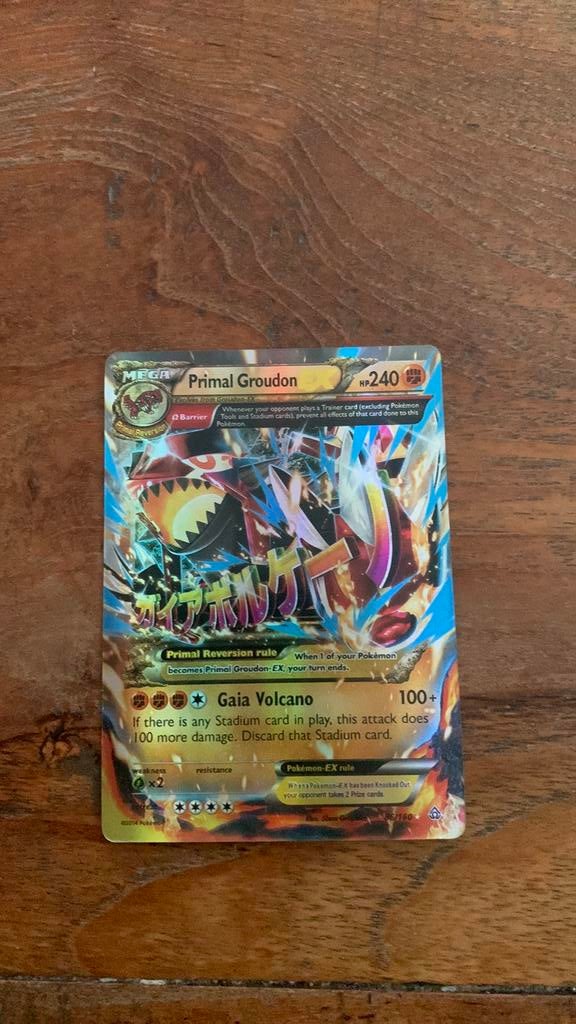 M primal groudon ex 86/160, Hobby en Vrije tijd, Verzamelkaartspellen | Pokémon, Ophalen of Verzenden, Zo goed als nieuw, Losse kaart