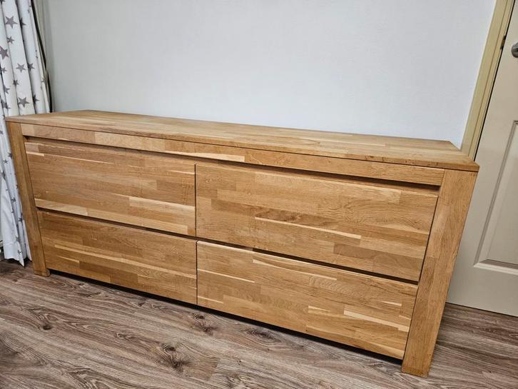 Massief Eiken ladenkast WOOOD, Huis en Inrichting, Kasten | Dressoirs, Gebruikt, 50 tot 100 cm, 25 tot 50 cm, Ophalen