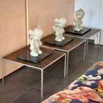 Drie Metaform Bijzettafels., Overige materialen, Minder dan 55 cm, Zo goed als nieuw, Overige vormen