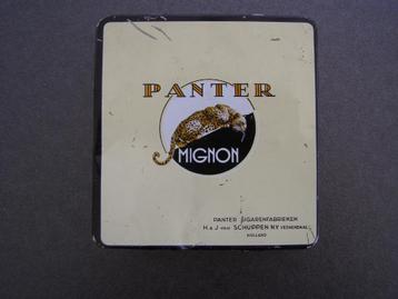 Vintage! Sigarenblikje PANTER MIGNON, vierkant, jaren '60 beschikbaar voor biedingen