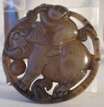 Amulet Serpentine-Beschermend -Monkey & Elefant Ø-5cm.-nieuw, Verzenden, Nieuw in verpakking