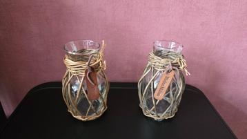 kleine Vaasjes🍀Riviera Maison 2 stuks🌿🌿In mooie staat beschikbaar voor biedingen