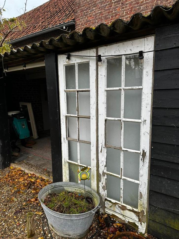 Ensuite deuren jaren ‘30, Doe-het-zelf en Verbouw, Glas en Ramen, Gebruikt, Gevelraam of Ruit, 160 cm of meer, Minder dan 80 cm