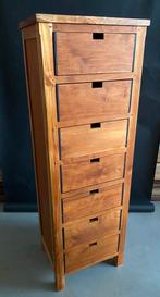 Teak houten ladenkast, Huis en Inrichting, Kasten | Ladekasten, Ophalen, 5 laden of meer, 100 tot 150 cm, Teakhout