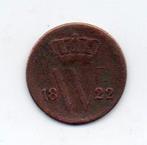 1 cent Nederland jaar 1822U, Postzegels en Munten, Munten | Nederland, Verzenden, Koning Willem I, 1 cent, Losse munt