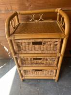 Vintage rotan rieten ladenkastje, Antiek en Kunst, Antiek | Meubels | Kasten, Ophalen of Verzenden