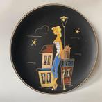 Vintage RUSCHA KERAMIEK wandbord “Paris” 22cm, Antiek en Kunst, Antiek | Keramiek en Aardewerk, Ophalen of Verzenden