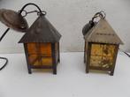 Amsterdamse school hanglamp set lantaarnmodel set van twee, Ophalen of Verzenden
