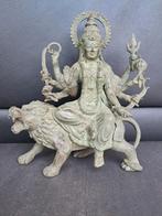 bronzen beeld godin Durga/Kali/ Shakti, /India/Azië/34 cm, Ophalen of Verzenden, Nieuw