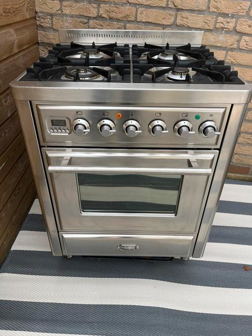 Boretti Majestic gasfornuis 4pits, Witgoed en Apparatuur, Fornuizen, Gebruikt, Vrijstaand, Gas, 5 kookzones of meer, 90 tot 95 cm