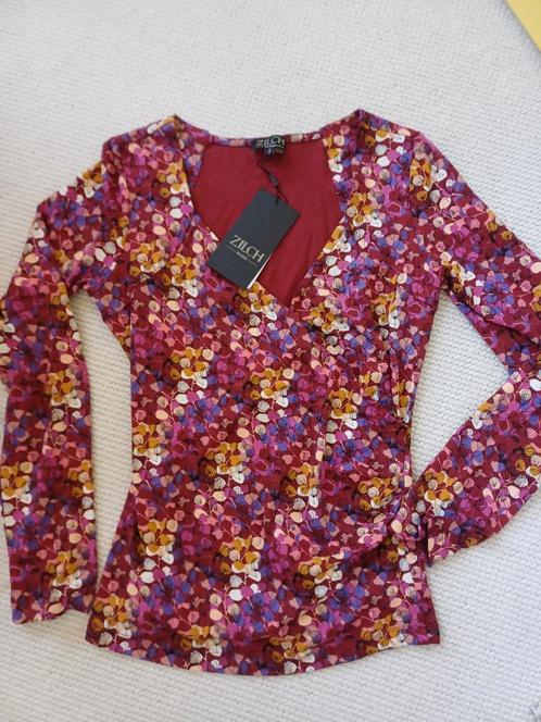 Zilch maat S - NIEUW MET KAARTJE - Overslag top /shirt, Kleding | Dames, Tops, Nieuw, Maat 36 (S), Paars, Lange mouw, Ophalen of Verzenden