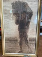 VISSER MET VANGST IN MAND. ( Litho) Jozef Israëls, Verzenden
