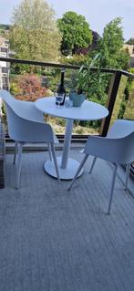 Olex Bistro/ Dining set - Wit - 2 personen - aluminium, Tuinset, Bijzettafel, 2 zitplaatsen, Zo goed als nieuw