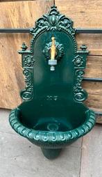 Groene antieke muur fontein, Tuin en Terras, Ophalen, Zo goed als nieuw, Gietijzer, Fontein