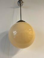 Vintage schoollamp bol - perfecte staat!, Huis en Inrichting, Lampen | Hanglampen, Ophalen, Zo goed als nieuw, Glas, Minder dan 50 cm