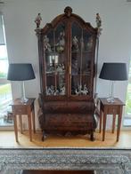 Antieke vitrinekast, Huis en Inrichting, Kasten | Vitrinekasten, Ophalen, Gebruikt, 100 tot 150 cm, 200 cm of meer