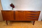 Gratis bezorging!Mid century retro vintage teak dressoir1960, Gebruikt, -, Teakhout, Ophalen of Verzenden