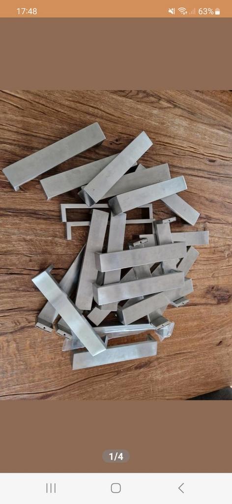 RVS Handgrepen, Doe-het-zelf en Verbouw, IJzerwaren en Bevestigingsmiddelen, Gebruikt, Overige typen, 100 tot 250 mm, Rvs, Ophalen