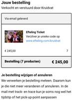 7* Efteling Tickets (Kruidvat actie), Ophalen of Verzenden