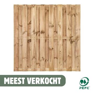 Scherm Geïmpregneerd 15-Planks 3 Lat 180 x 180 cm (14mm) beschikbaar voor biedingen