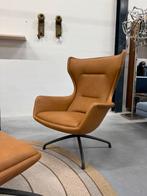 Nieuw Eyye Puuro Fauteuil met Poef Loxton Cave leer Stoel, Nieuw, Design on Stock, 50 tot 75 cm, Leer