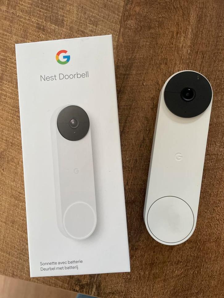 Google Nest Deurbel (Batterij), Huis en Inrichting, Deurbellen, Zo goed als nieuw, Draadloos, Ingebouwde camera, Compatibel met smartphone
