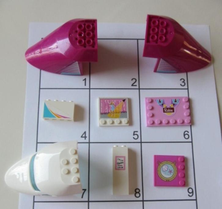 L810 LEGO STENEN MET STICKER, o.a. vliegtuig, paneel, plaat, Kinderen en Baby's, Speelgoed | Duplo en Lego, Gebruikt, Lego, Losse stenen