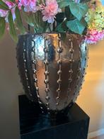 Mooie grote vaas met zijde bloemen, Ophalen of Verzenden, Zo goed als nieuw