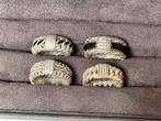 Buddha To Buddha/ 4 zilveren ringen/ maat 18mm, Ophalen of Verzenden, 18 tot 19, Zilver, Dame of Heer