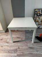 Uitschuifbare eettafel wit, Ophalen, Gebruikt, Rechthoekig, 50 tot 100 cm